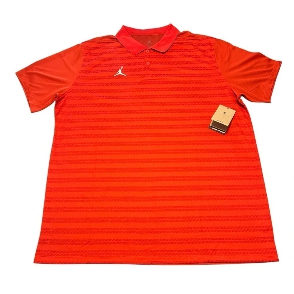 JORDAN DRI-FIT VICTORY COACHES POLO UNIVERSITY RED/GYM RED/WHITE NWT